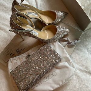 Jimmy Choo Heels + Matching Clutch